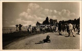 1931 Siófok, strand, fürdőzők