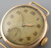 14k arany Omega karóra. Jelzett tok, jelzett szerkezet. Működő állapotban. d: 25 mm, br 14,32 g