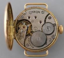 14k arany Omega karóra. Jelzett tok, jelzett szerkezet. Működő állapotban. d: 25 mm, br 14,32 g