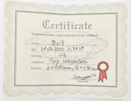 Arany (Au/14k) női gyűrű, fehérarany, 18 db brillel ékítve (0,34ct/TW, vs1) és 1 db kerek fazettált,...