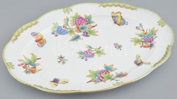 Herendi Viktória mintás 1db sültes / pecsenyés tál, kézzel festett porcelán, jelzett, kopásnyomokkal...