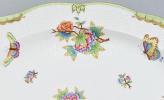 Herendi Viktória mintás 1db sültes / pecsenyés tál, kézzel festett porcelán, jelzett, kopásnyomokkal...