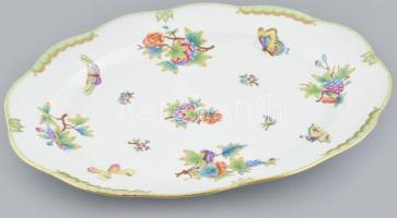 Herendi Viktória mintás 1db sültes / pecsenyés tál, kézzel festett porcelán, jelzett, kopásnyomokkal...