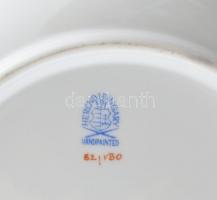 Herendi Viktória mintás 1db köretes tál, kézzel festett porcelán, jelzett, kopásnyomokkal. d:25cm