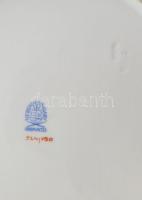 Herendi Viktória mintás 6db lapostányér, kézzel festett porcelán, jelzett, kopásnyomokkal