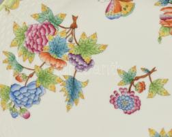 Herendi Viktória mintás 6db lapostányér, kézzel festett porcelán, jelzett, hibátlan