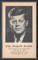 1964 John Kennedy emlék ima kártya 6x9 cm