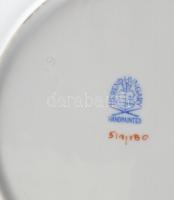 Herendi Viktória mintás 6db süteményes tányér, kézzel festett porcelán, jelzett, kopásnyomokkal