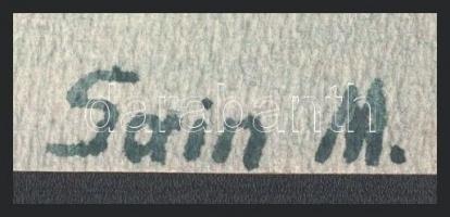 Sain M jelzéssel: Citromos csendélet. Akvarell, papír, 21x31 cm