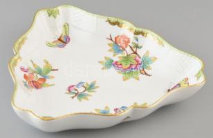 Herendi Viktória mintás,salátás tál, kézzel festett, jelzett, kopásnyomokkal, d:26 cm