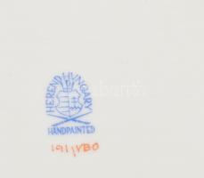 Herendi Viktória mintás,salátás tál, kézzel festett, jelzett, kopásnyomokkal, d:26 cm