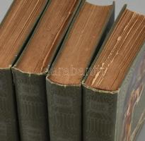 id. Dumas Sándor: Gróf Monte Cristo. 1-4. kötet, É.n., Singer és Wolfner. Kevéssé kopott, színes, il...