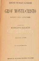 id. Dumas Sándor: Gróf Monte Cristo. 1-4. kötet, É.n., Singer és Wolfner. Kevéssé kopott, színes, il...