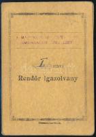 1945 Kiskunhalas, állandó fegyverviselésre jogosító igazolvány rendőr részére (kiskunhalasi kommunista párt titkára részére)