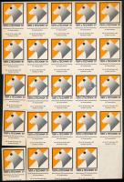 1991 44 db Frankrurti kiállítás levélzáró ívdarabokban