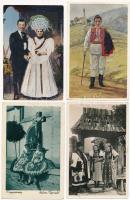 29 db RÉGI magyar népviseletes motívum képeslap vegyes minőségben / 29 pre-1945 Hungarian folklore motive postcards in mixed quality