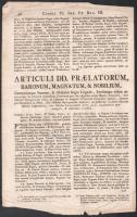 Az 1715. évi törvénycikkek szövege, amelyben VI. Károly német-római császárt Magyarország és a hozzá...