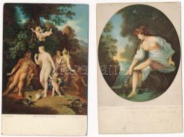 20 db RÉGI erotikus motívum képeslap vegyes minőségben / 20 pre-1945 erotic motive postcards in mixe...