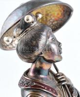 Ezüst (Ag/925) Alessandro Magrino (1958- ): Gésa. Epoxigyantával töltött, zománcozott ezüst. Bruttó:...