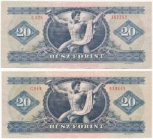 1930. 100P csillagos sorszámmal + 1945. 100P + 1946. 1.000.000BP + 1975. 20Ft (2x) + 1984-1993. 100F...