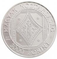 2002. 3000Ft Ag "Széchenyi Könyvtár" kapszulában, tanúsítvánnyal, az MNB színes tájékoztat...
