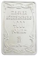 2001. 4000Ft Ag "100 éves a gödöllői művésztelep" kapszulában, tanúsítvánnyal, az MNB szín...