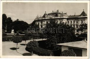 1940 Rimaszombat, Rimavska Sobota; Vármegyeháza, Tompa Mihály szobor / county hall, statue