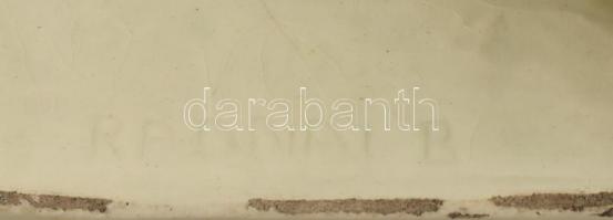 Zsolnay Radnai Béla (Pozsony,1873-Budapest,1923): A baba járni tanul. Fehér mázas porcelán,körpecsét...