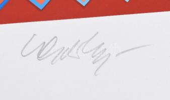 Vasarely Victor (1908-1997): Vega 3. Szitanyomat, papír, jelzett, számozott (47/110). Az 1985-ben a ...