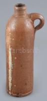 Niederselters Nassau antik ásványvizes flaska, keménycserép, XIX. sz. Jelzett, korának megfelelő kisebb sérülésekkel, m: 24 cm