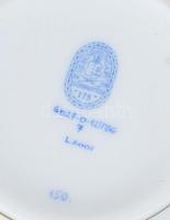 Herendi búzavirág mintás kis bonbonniere. Kézzel festett, jelzett, minimális kopással. d: 6,5 cm