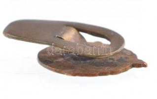 ~1940. "III. Híradó Zászlóalj" zománcozott Br gomblyuk jelvény, Sallay: Seregszemle fémben...