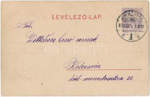 1900 Kolozsvár, Cluj; A Magy. Kir. Államvasutak indóháza, MÁV vasútállomás. Dunky fivérek / railway ...