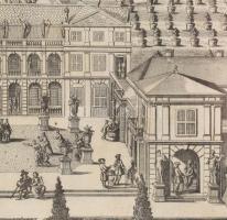cca 1750 A braunschweigi választófejedelem Salzthalen kastélyának és kertjének látképe (Perspectivis...