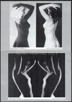 Aktok - fotóreprodukciók különböző alkotók munkáiból, 8 db, 23×16 cm