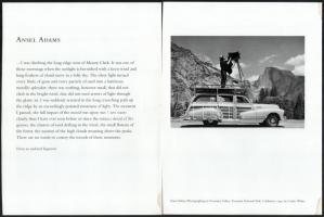 Ansel Adams természetfotói Amerika tájain, 21 db fotóreprodukció 11 lapon