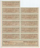 Ungvár 1940. "Kárpáti Villamosművek R.T. Ungvárott" 100db részvénye egyben, összesen 3500P...