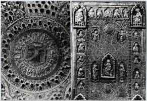 Fotósorozat múzeumi műkincsekről, egyházi, koronázási, uralkodói relikviákról, 23 db, vegyes méretbe...