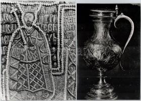 Fotósorozat múzeumi műkincsekről, egyházi, koronázási, uralkodói relikviákról, 23 db, vegyes méretbe...