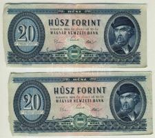 1949. 10Ft T:felső ívszél berepedve egyébként T:II + 1957. 10Ft(2x) T:III + 1969. 20Ft(2x) egymásutá...