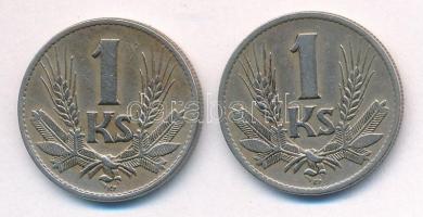 Szlovákia 1940-1941. 1K Cu-Ni (2xklf) T:2 Slovakia 1940-1941. 1 Koruna Cu-Ni (2xdiff) C:XF Krause KM#6