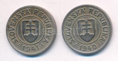 Szlovákia 1940-1941. 1K Cu-Ni (2xklf) T:2
Slovakia 1940-1941. 1 Koruna Cu-Ni (2xdiff) C:XF
Krause ...