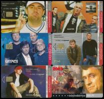 2000-2003 10 db különféle MATÁV telefonkártya (zenei előadók - Dopeman, Scooter, V-Tech, stb.)