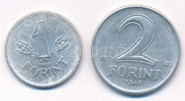 1946. 1Ft Al "Kossuth-címer" + 1946. 2Ft Al T:2 
Adamo F6, F7