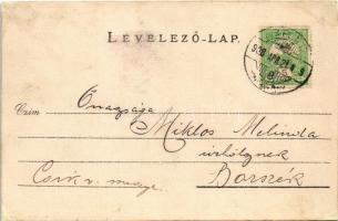 1908 Brád, Aranybánya bejárata, Victor Stollen akna, sodronypálya részlet. Ábrahám István kiadása / ...