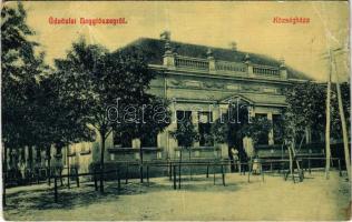Torontáltószeg, Nagytószeg, Novi Kozarci; Községháza. W.L. 1379. / town hall (fa)
