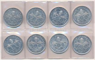 1992. 200Ft Ag "MNB" (8x) T:1-,2 
Adamo F13