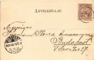 1900 Tátra, Magas-Tátra, Vysoké Tatry; Vaskapu-csúcs. Schmidt Edgar kiadása / Eiserne-Thorspitze / m...