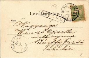 1905 Szilágycseh, Cehul Silvaniei; Állami elemi iskola télen. Gottdiener Hermann kiadása / elementar...