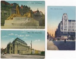 Praha, Parg; 3 pre-1945 postcards